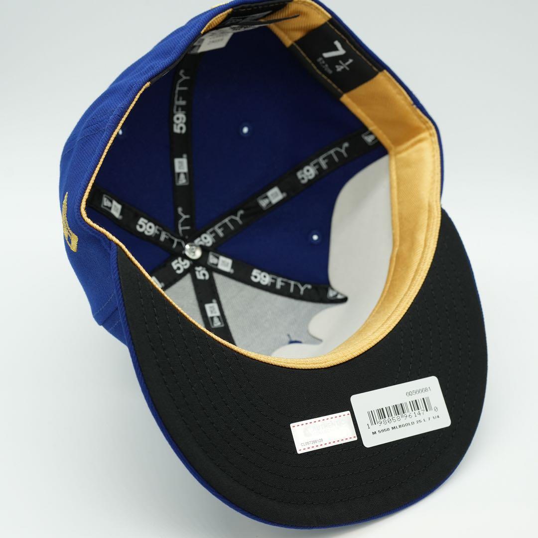 新品ロサンゼルス・ドジャース 59FIFTY キャップゴールド 7 1/4