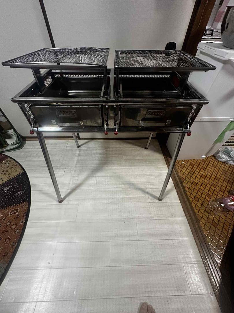 ステンレス製ダブルグリルバーベキュColeman BBQ