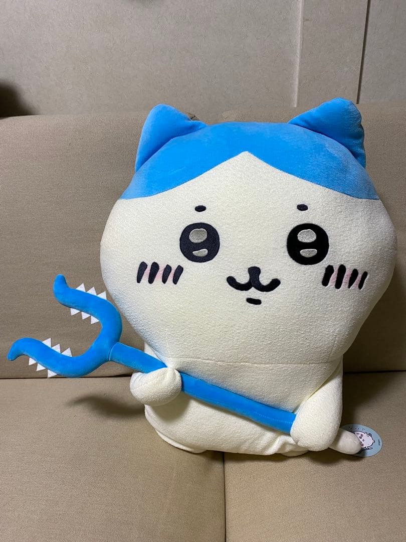 【美品・受注生産品】ハチワレ討伐棒付き 特大ぬいぐるみ