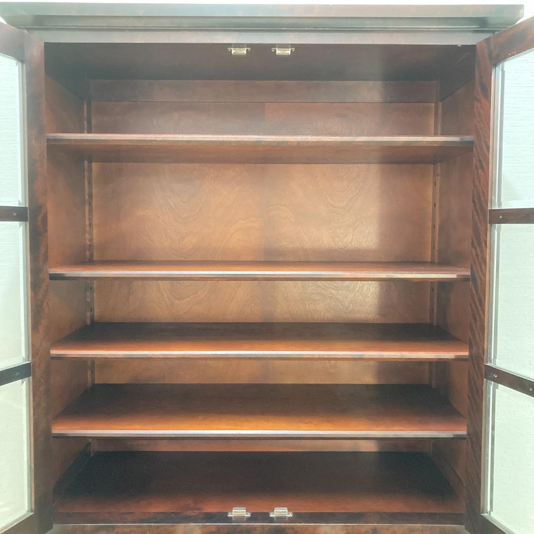 北海道民芸家具 食器棚 カップボード キッチンボード 木製 収納棚 無垢材 樺材
