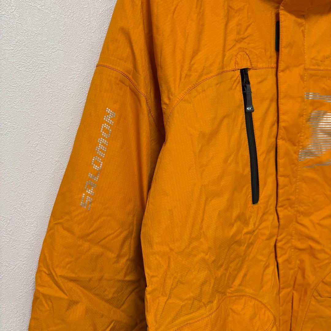 【SALOMONサロモン】ナイロンスキージャケット　オレンジ　旧ロゴ　M～L