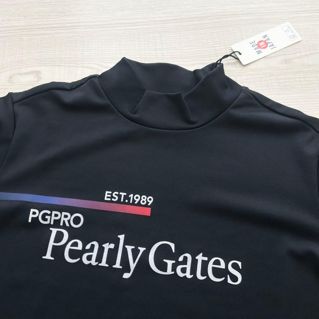 新品　パーリーゲイツ　モックネック　半袖シャツ　カットソー　ネイビー　1