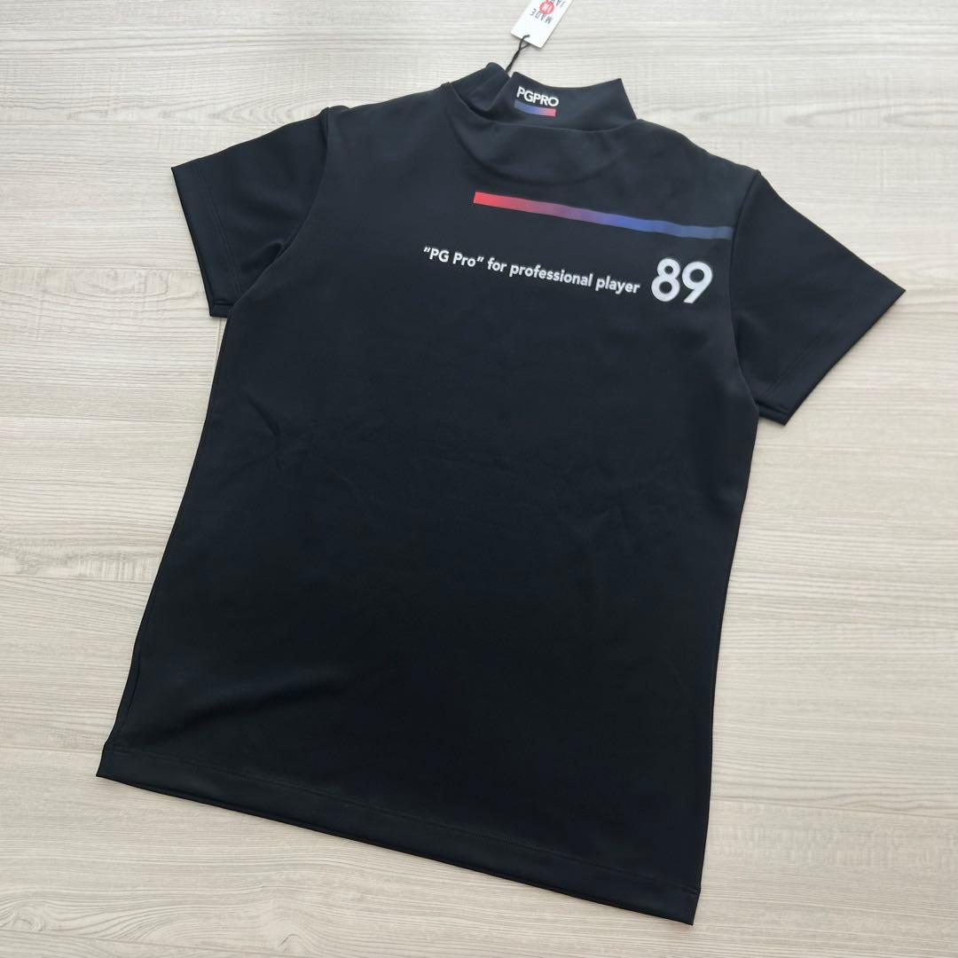 新品　パーリーゲイツ　モックネック　半袖シャツ　カットソー　ネイビー　1