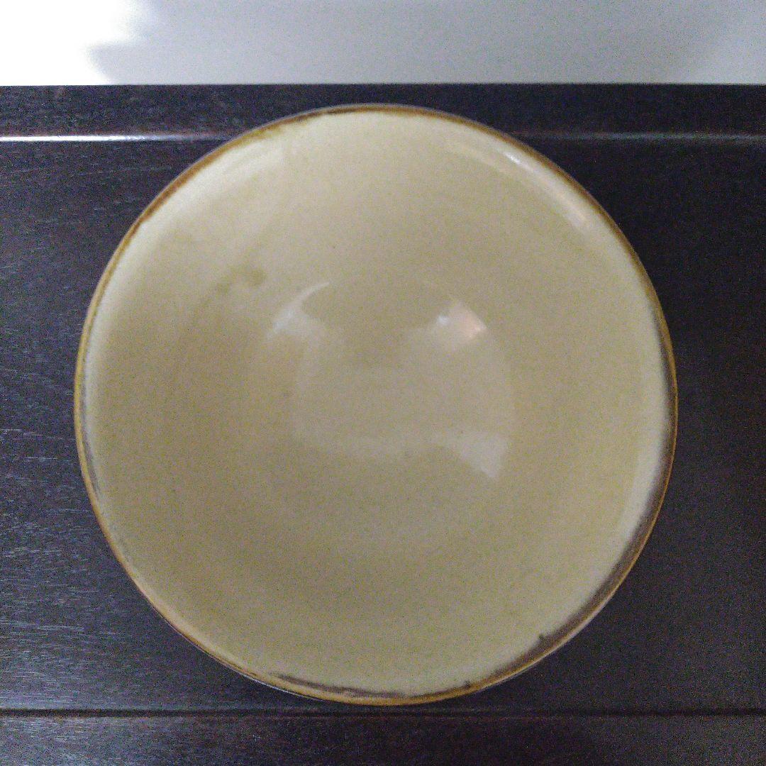 NO680 やちむん　壺屋　赤絵　どんぶり　仁王窯　[仁]
