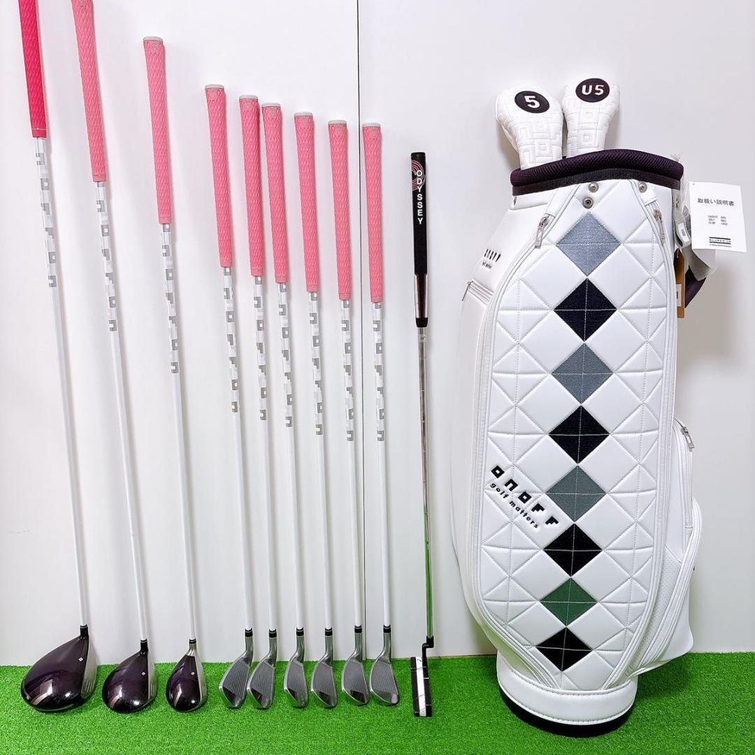 良品 ONOFF 2023年モデル　レディース　ゴルフ 10本セット L 初心者