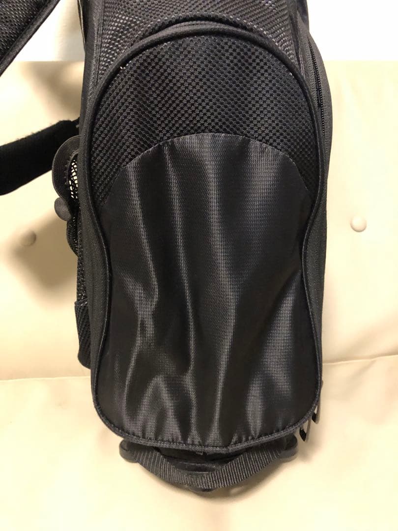 【送料込み】美品　廃盤希少品　NIKE 赤ロゴ　スタンド式ゴルフバッグ　黒赤