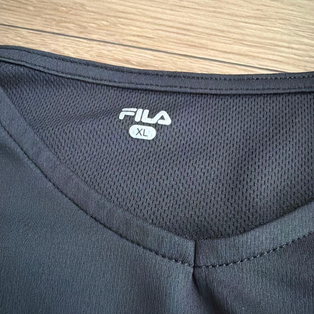 FILA ブラック スカートとトップスセット XL/L