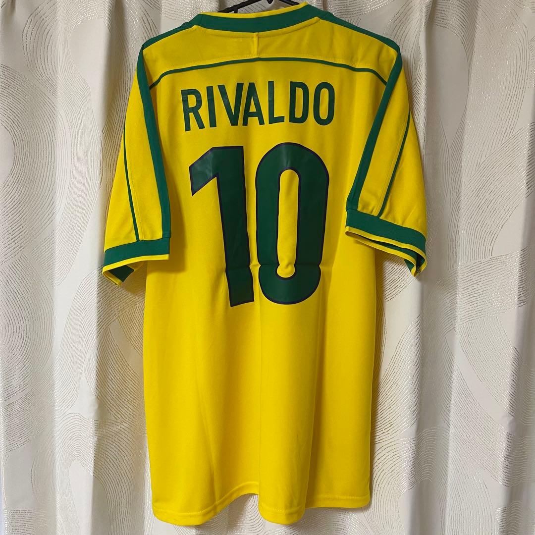 ブラジル代表1998リバウドホームサッカーユニフォームfootball