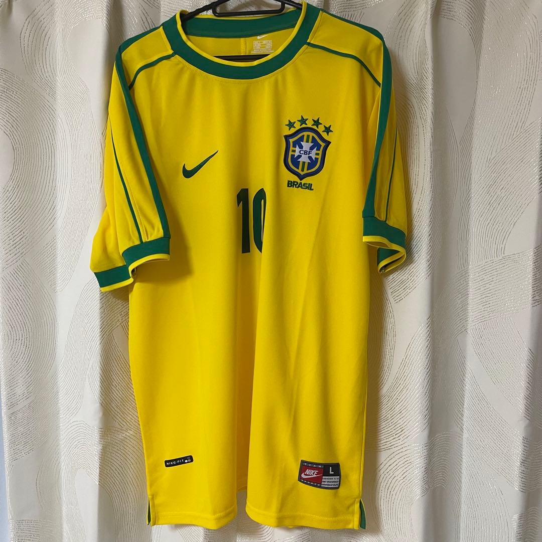 ブラジル代表1998リバウドホームサッカーユニフォームfootball