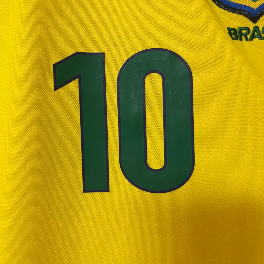 ブラジル代表1998リバウドホームサッカーユニフォームfootball
