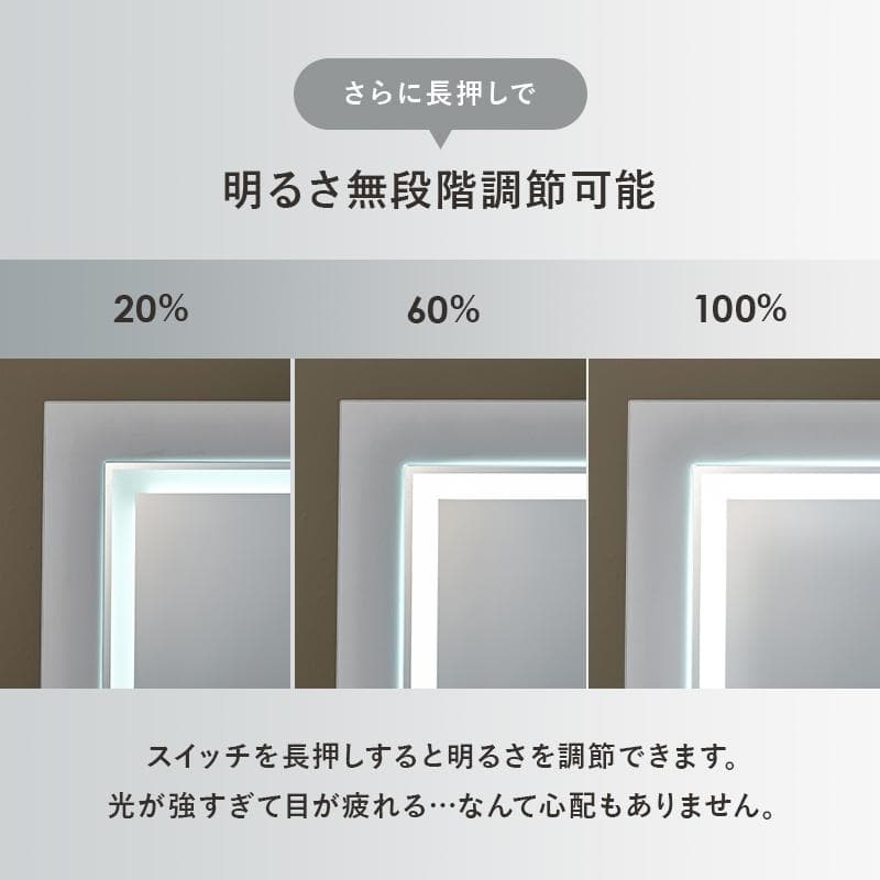 LEDライト付きデスクドレッサースツールセット [8062]