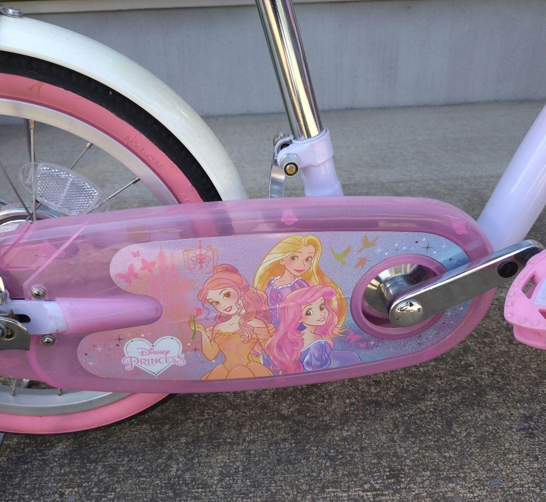 【引取限定】子供用自転車 ディズニープリンセスデザイン ピンク　室内保管