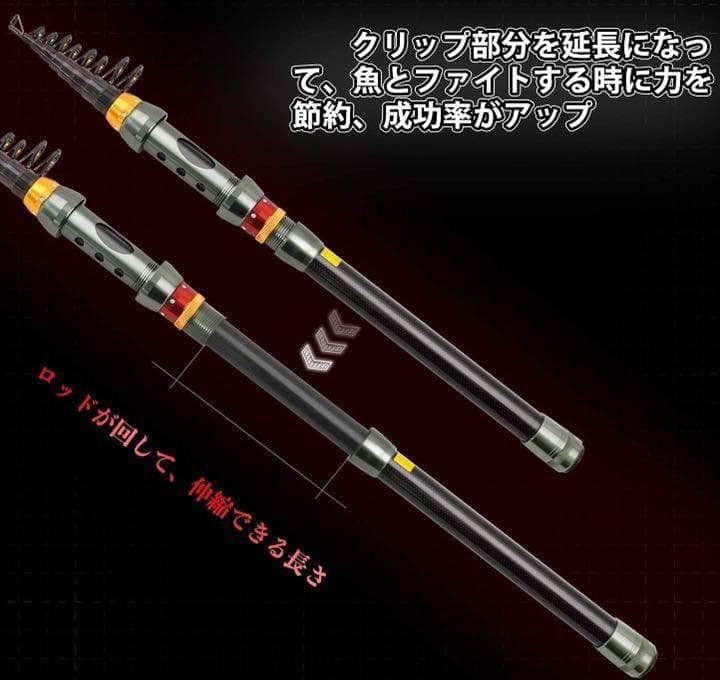 ❤高密度炭素繊維＆ステンレスリールシートで釣りの成功率がUP♪❤釣りロッド