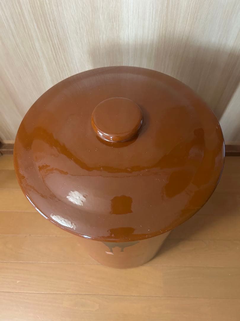 味噌かめ蓋付 12号(常滑焼)