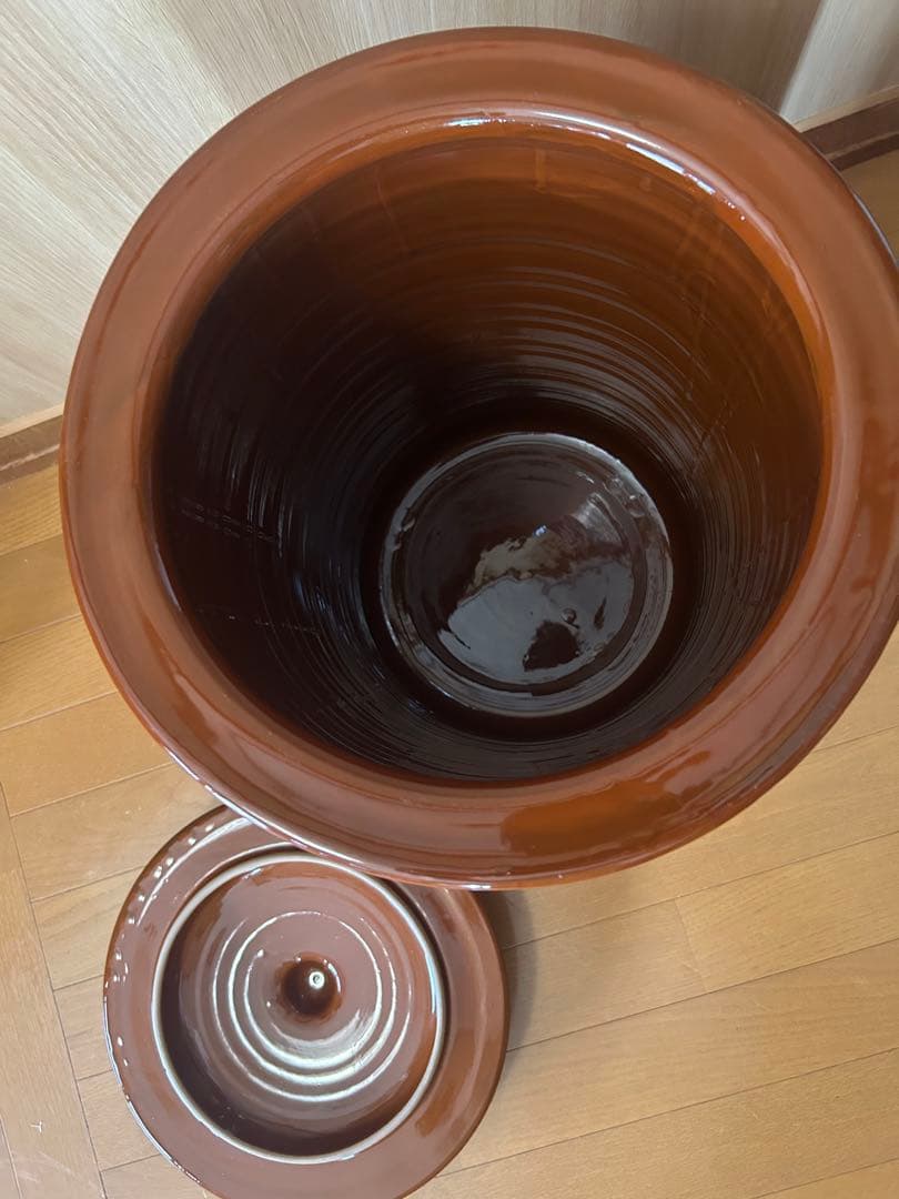 味噌かめ蓋付 12号(常滑焼)