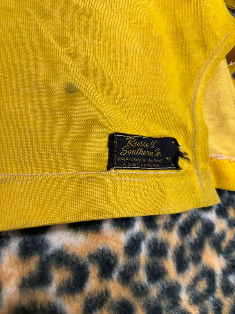 40s Russell Southern Co. フットボールtシャツ 44番