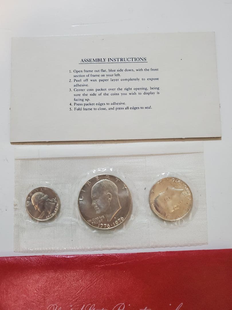 アメリカ独立200周年記念銀貨3枚セット1776−1976銀品位400/1000