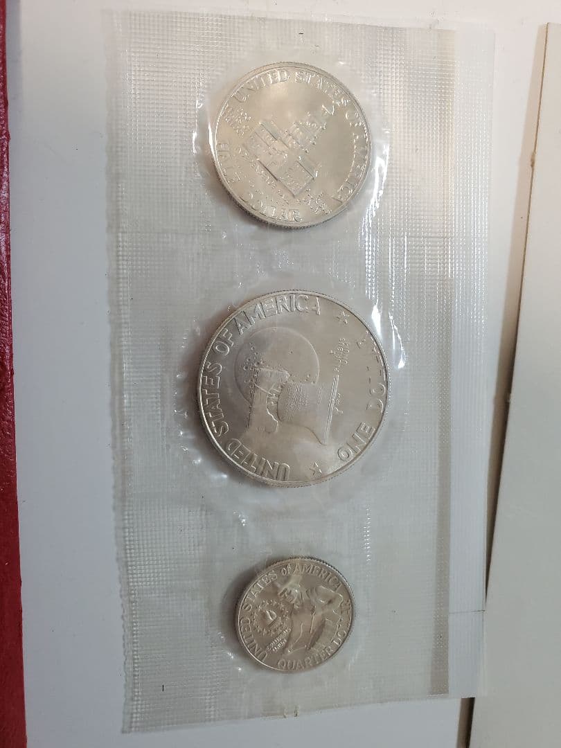 アメリカ独立200周年記念銀貨3枚セット1776−1976銀品位400/1000