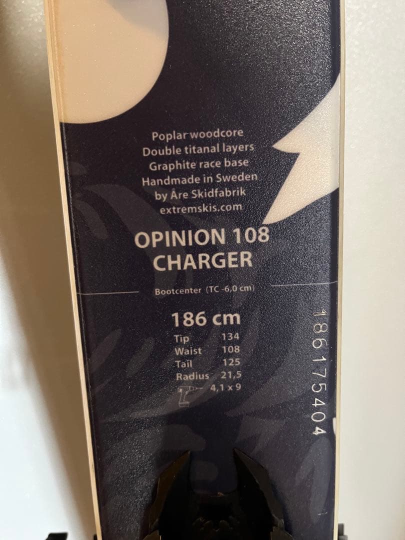 スキー板　EXTREM OPINION108 CHARGER 186cm