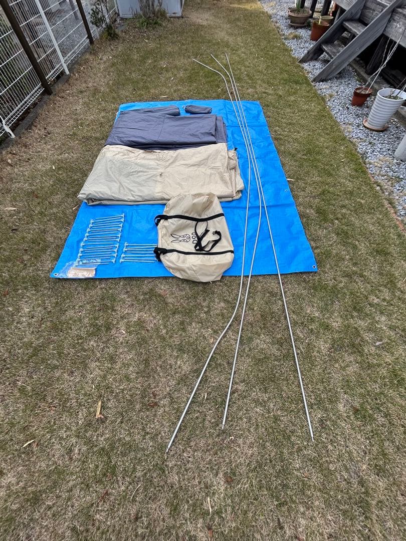 DOD カマボコテントミニ 別注モデル ベージュ×ダークブラウン