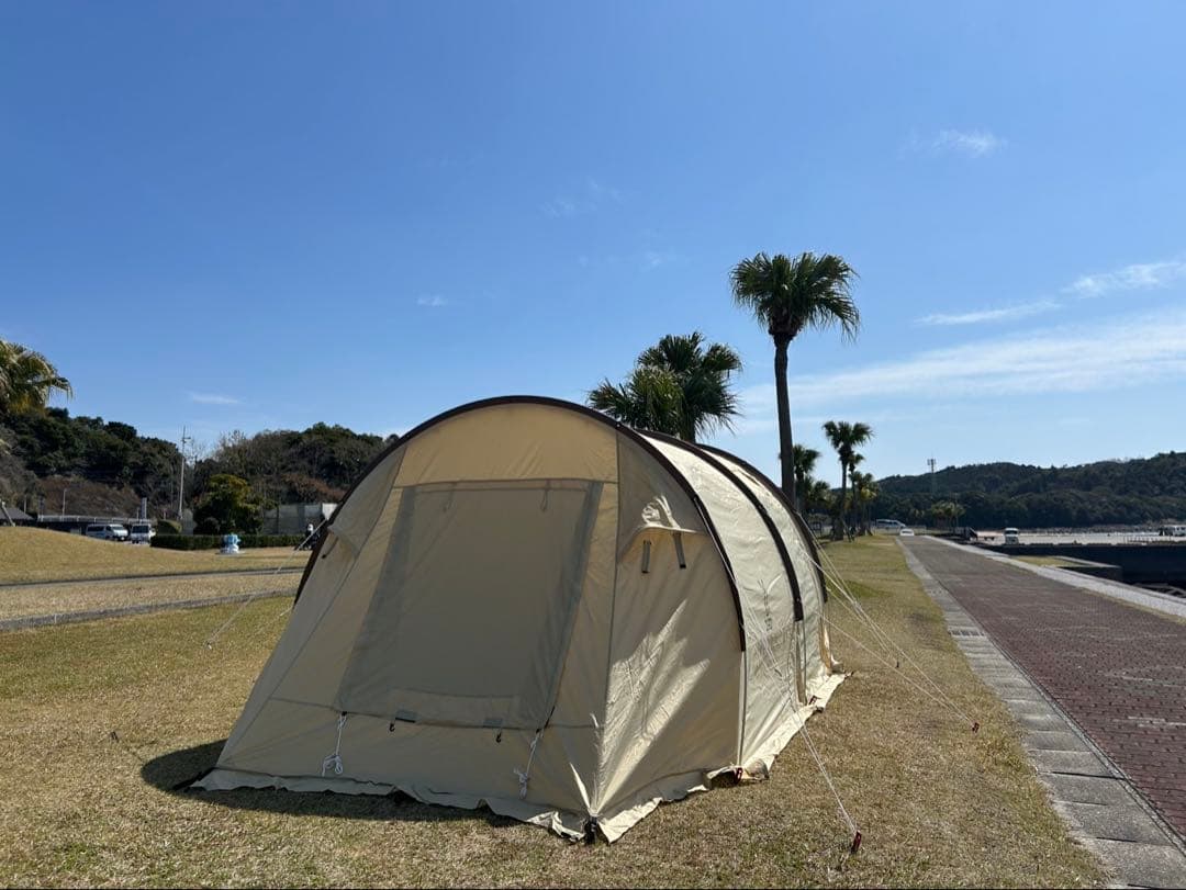 DOD カマボコテントミニ 別注モデル ベージュ×ダークブラウン
