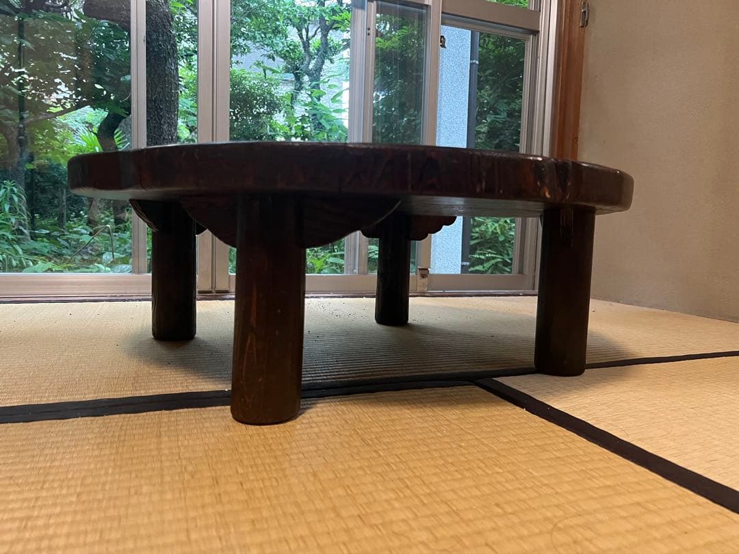 【アンティーク山本商店】木製 丸型ちゃぶ台