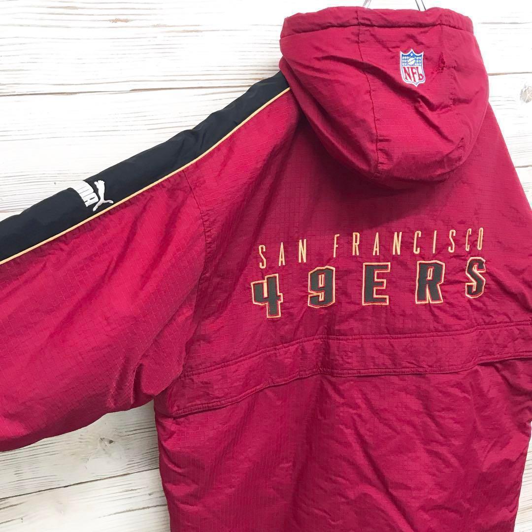 プーマ PUMA NFL☆ジャケット L エンジ色