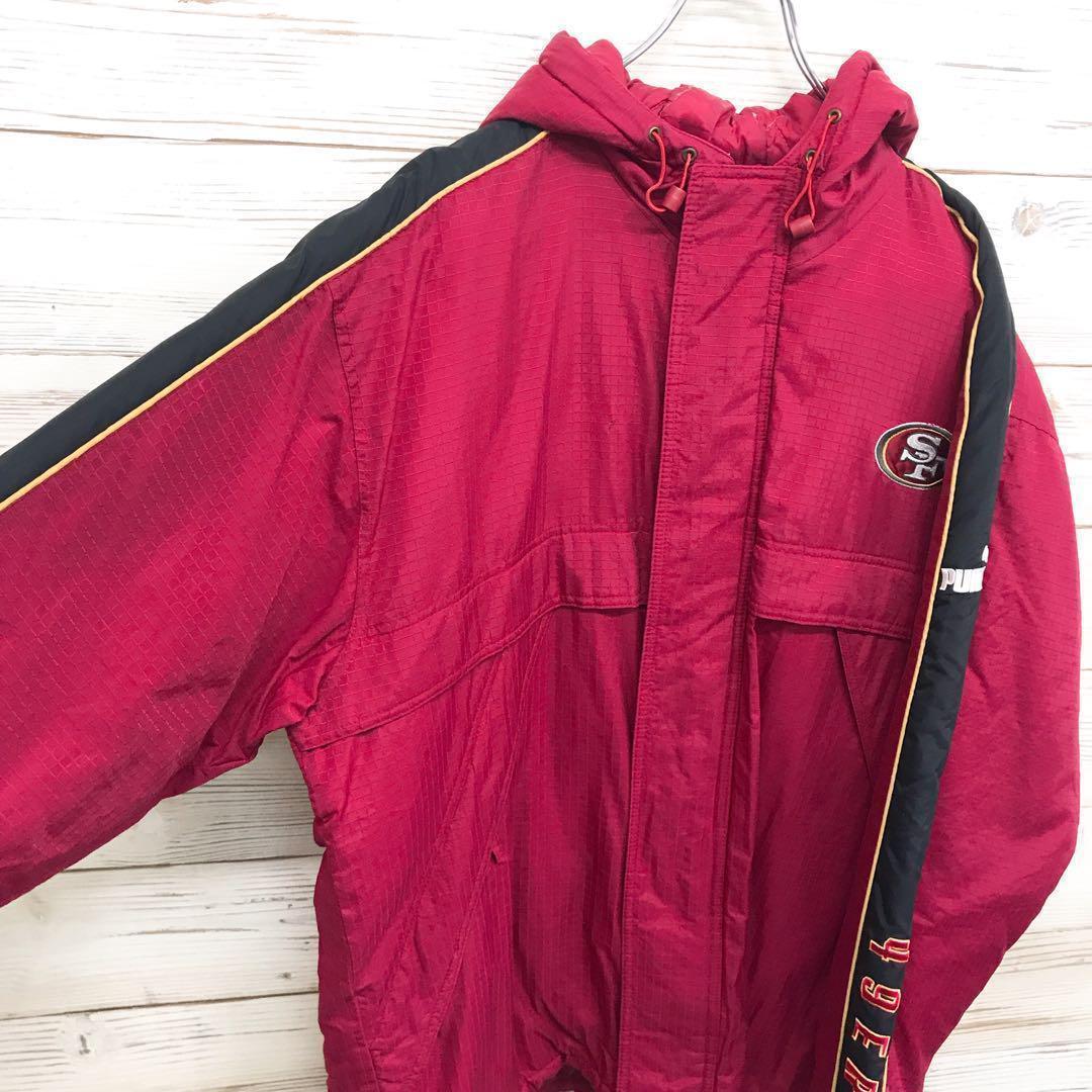 プーマ PUMA NFL☆ジャケット L エンジ色