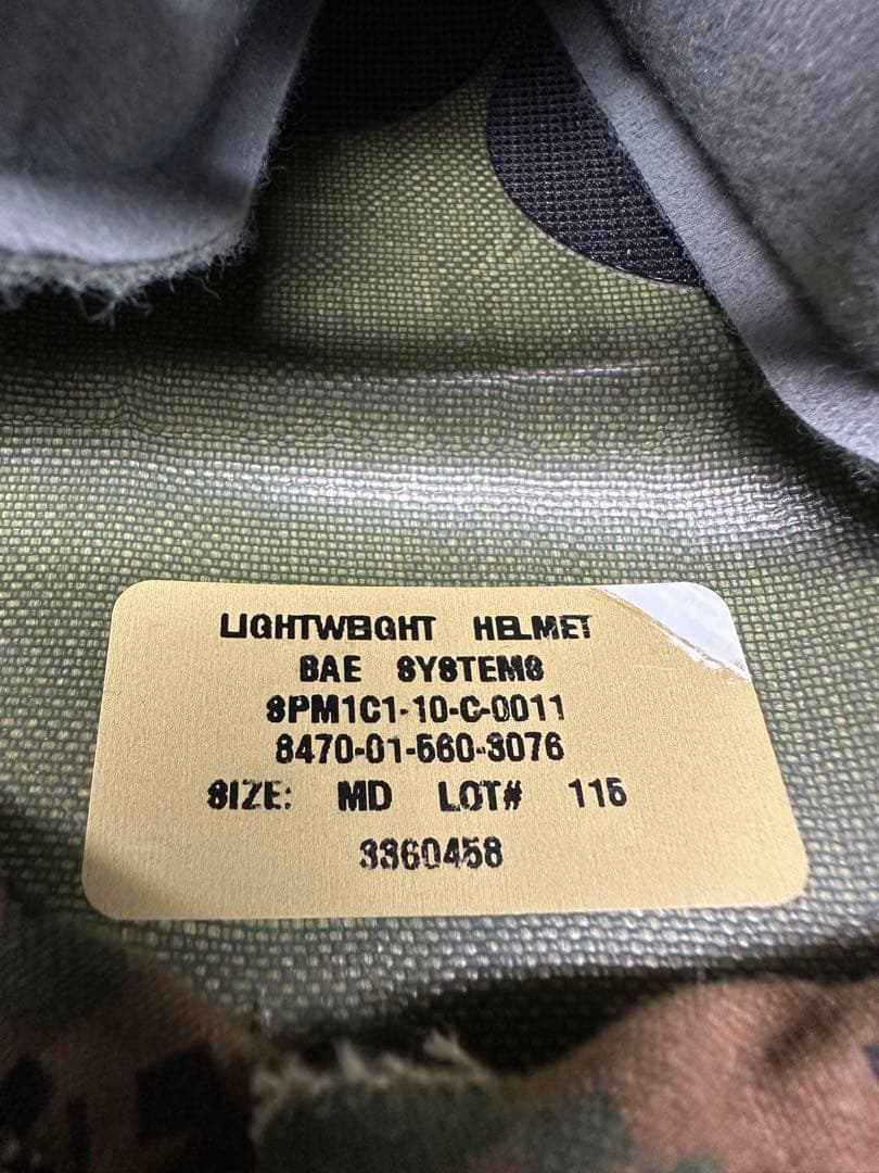 海兵隊 実物 USMC 官給品 LWH ヘルメット Mサイズ セット
