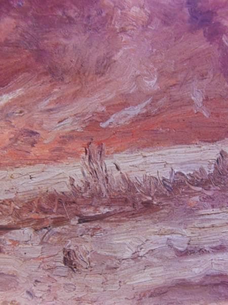 黒田 清輝、桜島爆発―荒廃、希少画集画、新品額装付