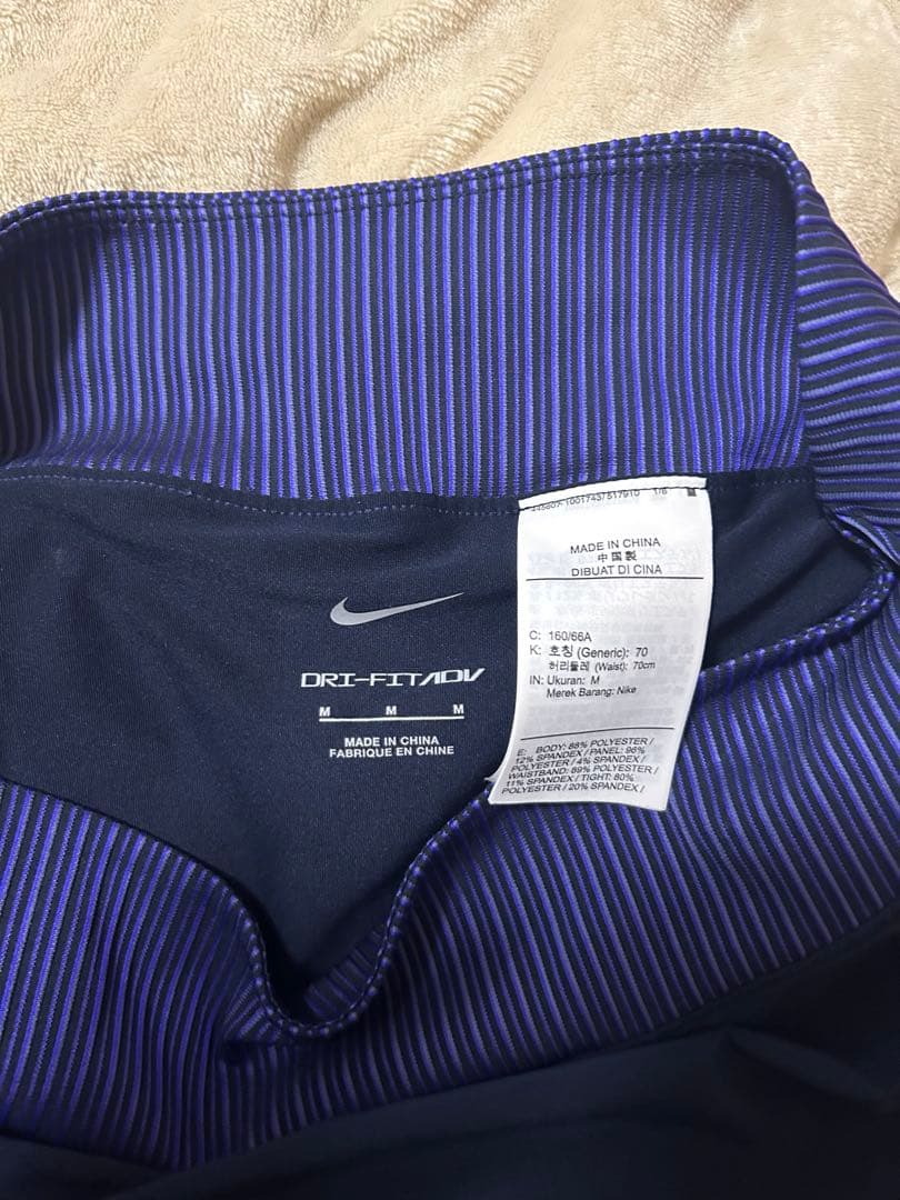 NIKE DRI-FIT ADV プリーツスカートネイビー メッシュパネル入りM