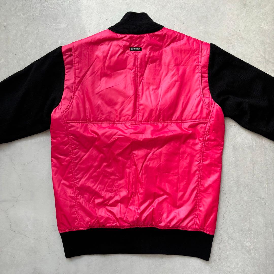 【極美品】NIKE GOLF 中綿ナイロン 袖ウールニット ジップジャケット L