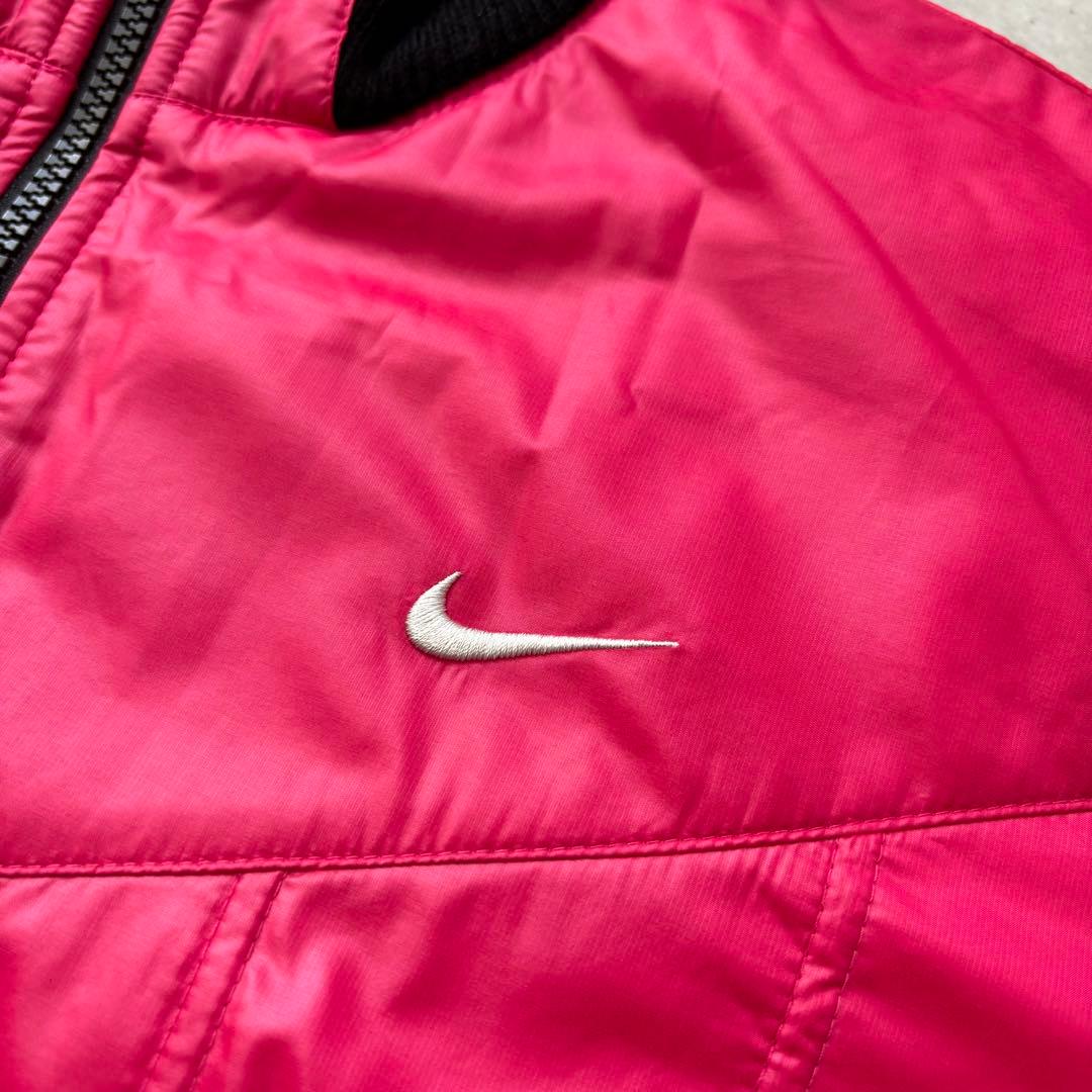 【極美品】NIKE GOLF 中綿ナイロン 袖ウールニット ジップジャケット L