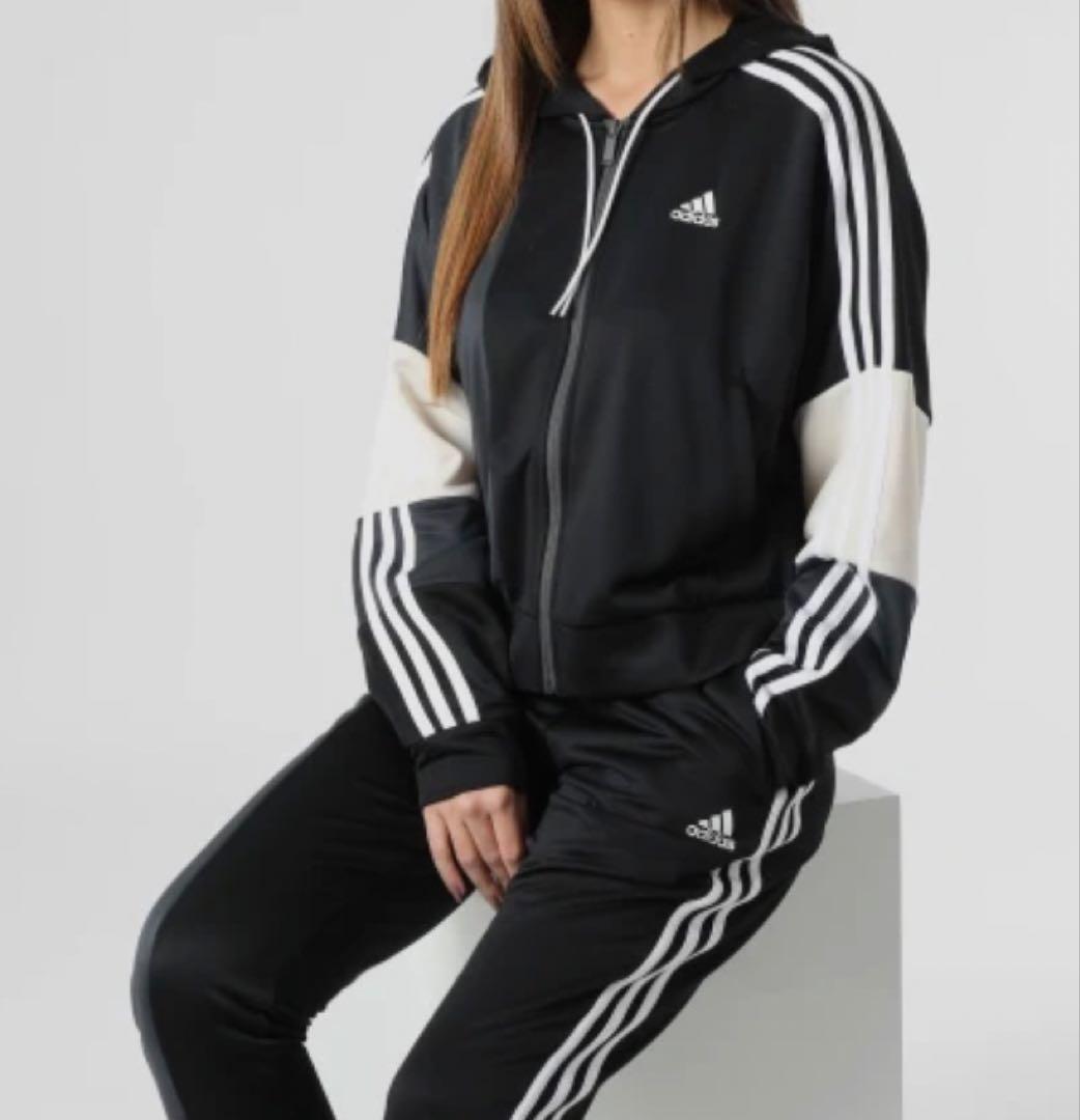 adidas ジャージ 上下セット M レディース セットアップ