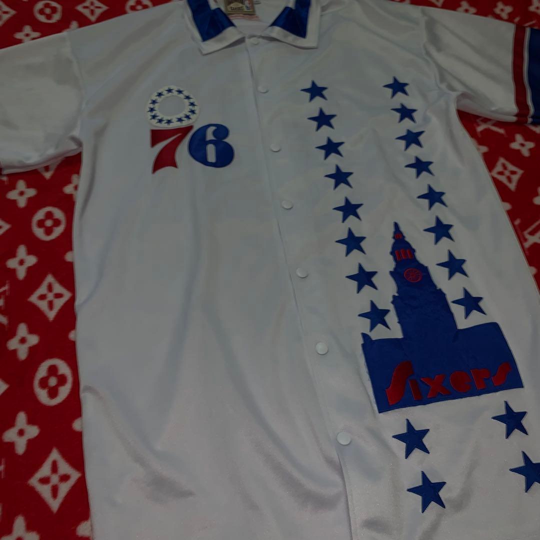 76ers シューティングシャツ　シクサーズ　SIXERS ゲームシャツ　B系