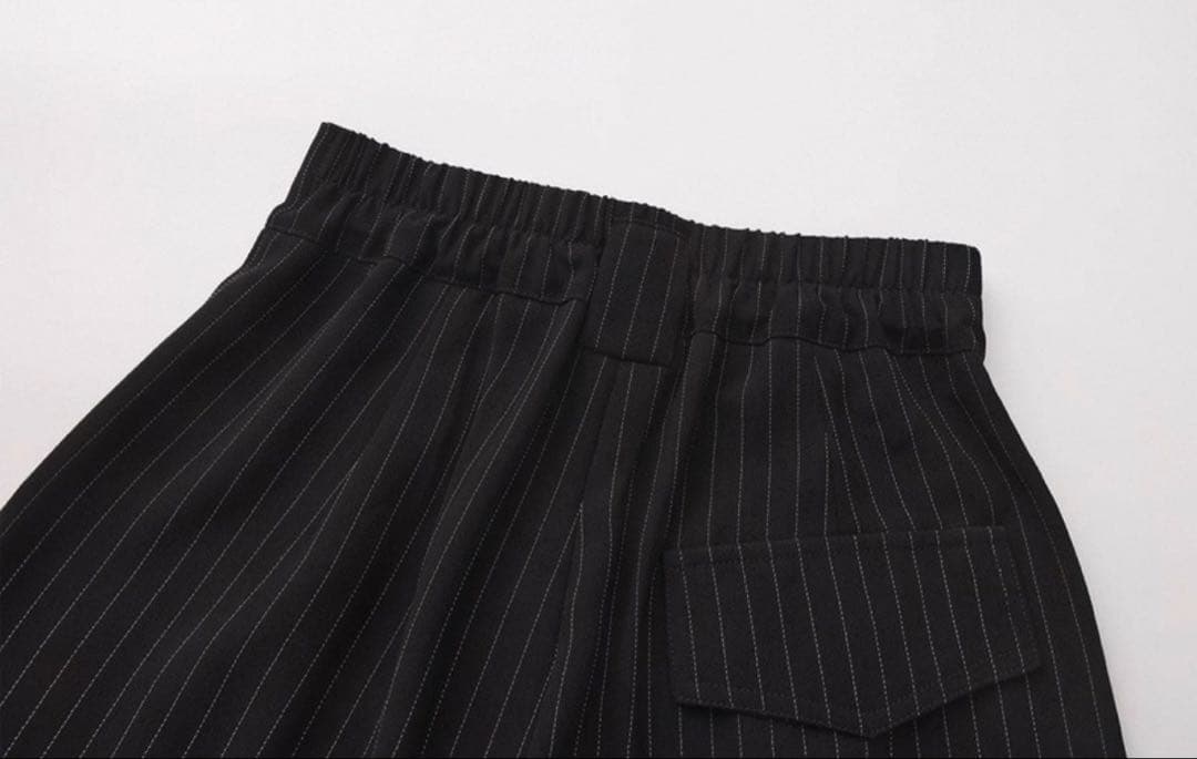 社交ダンス★新品★L★パーティー★レッスン★ウエスト伸縮★パンツ★ストライプ柄