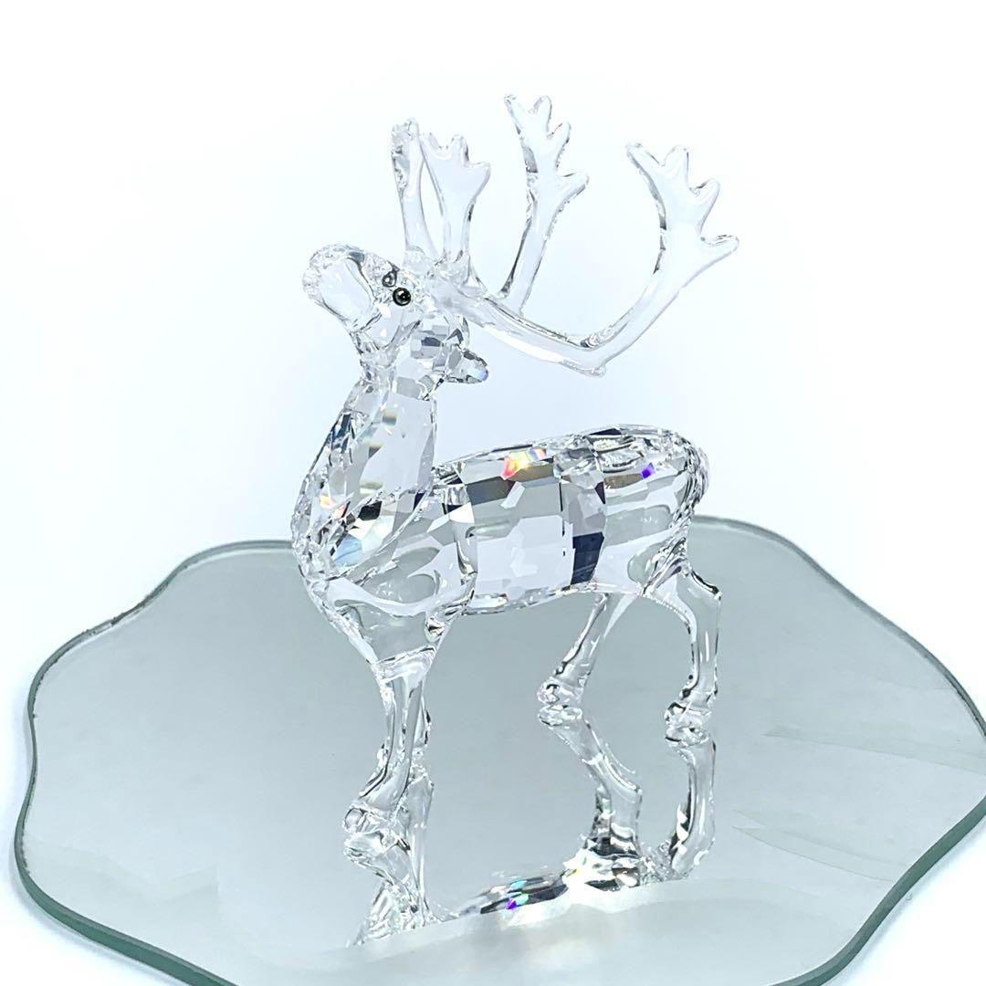 SWAROVSKI スワロフスキー トナカイ クリスタル 台座付き クリスマス