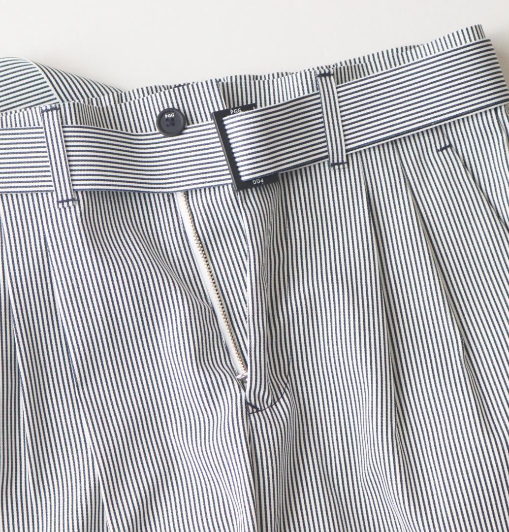 新品【PGG×Lee】前代未聞無縫製圧着ストライプパンツ 0(w70-73)