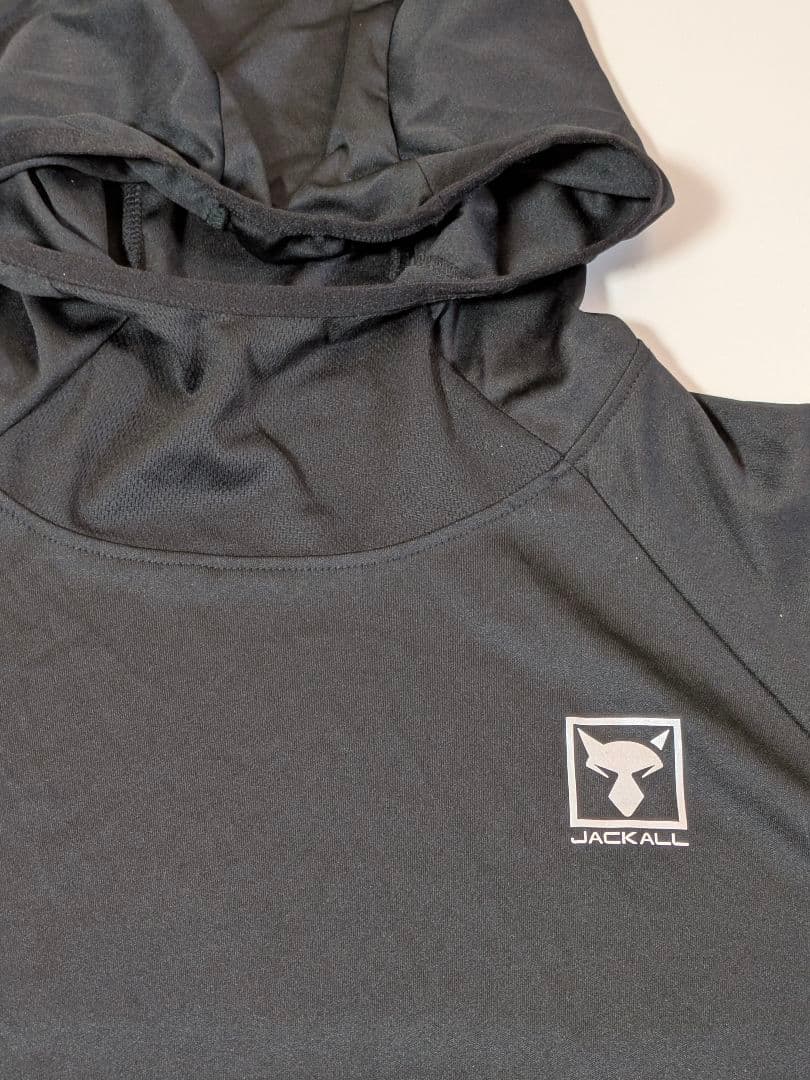 新品 JACKALL ジャッカル　釣り ドライライトフーディー　M ブラック　黒
