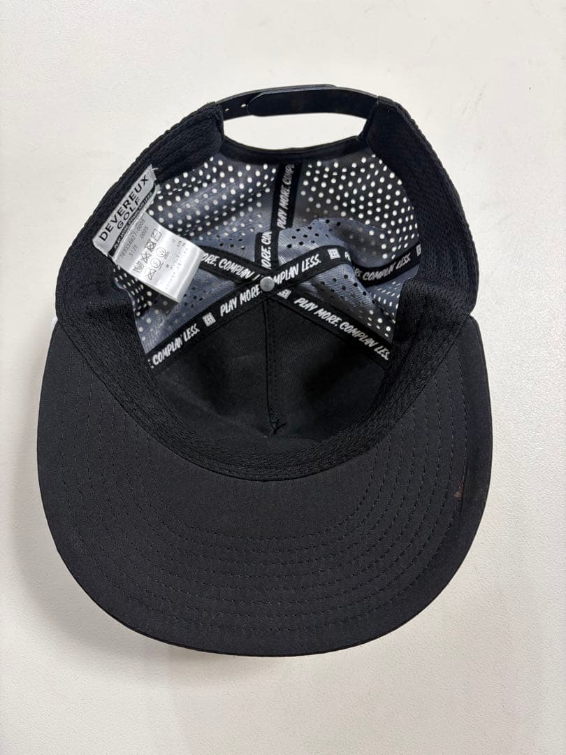 DEVERAUX GOLF 黒 キャップ スカルロゴ付き