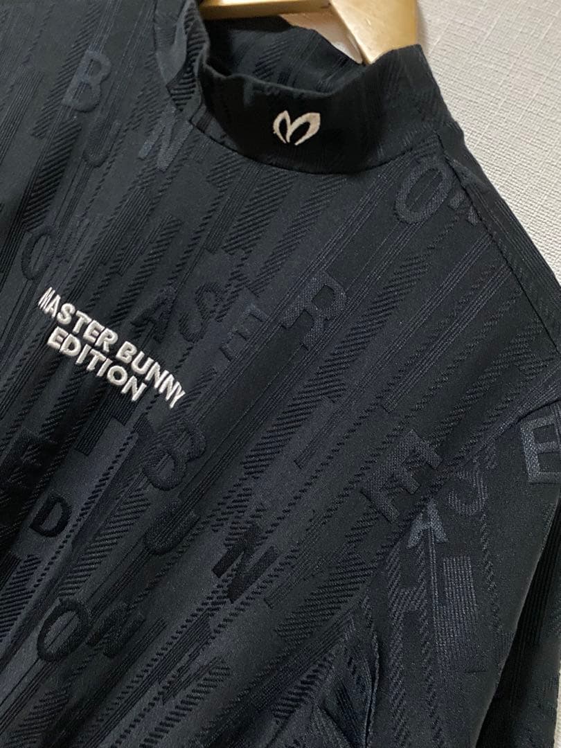 MASTER BUNNY ハイネック 半袖Tシャツ 総柄 ブラック 4