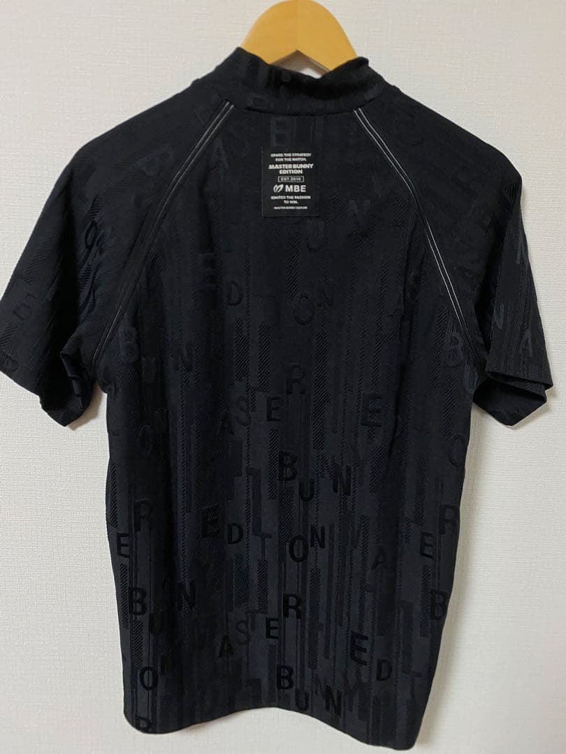 MASTER BUNNY ハイネック 半袖Tシャツ 総柄 ブラック 4