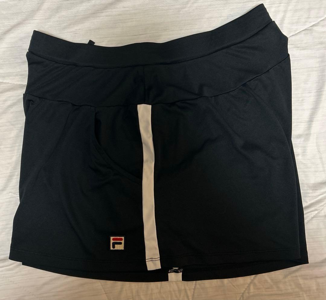 FILA 黒 キュロットスカート（テニス）　VL2700