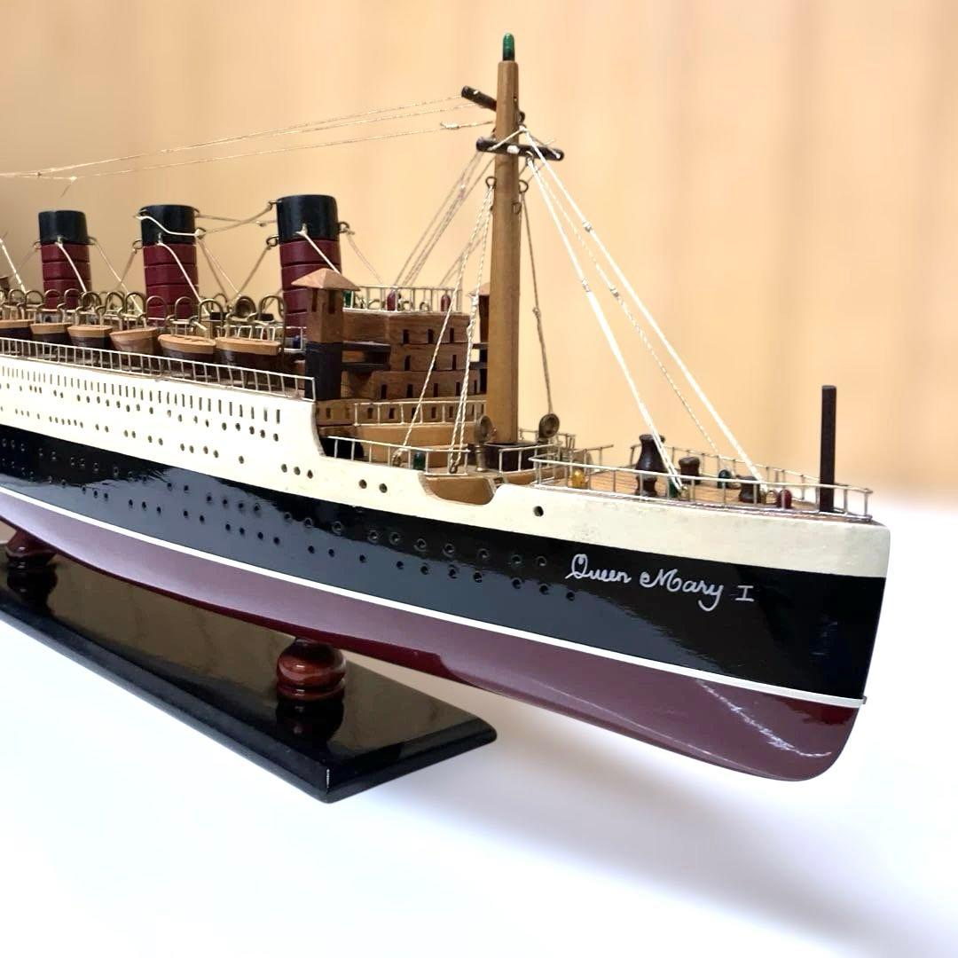 ESH033豪華客船「クイーン・メリー号」木製完成品模型