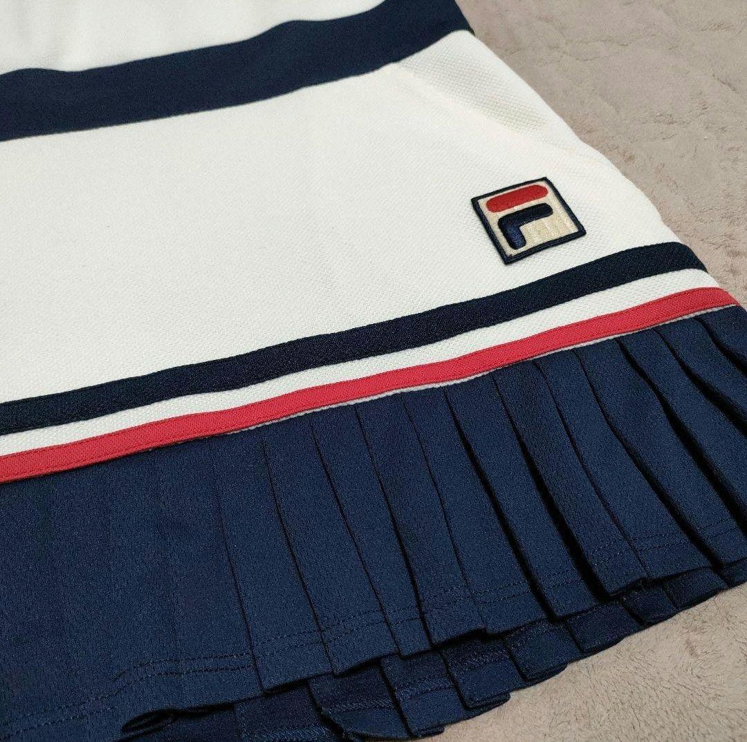 FILA❦くるみボタンが愛らしい優しいお色味のクラシカルなプリーツワンピース❦