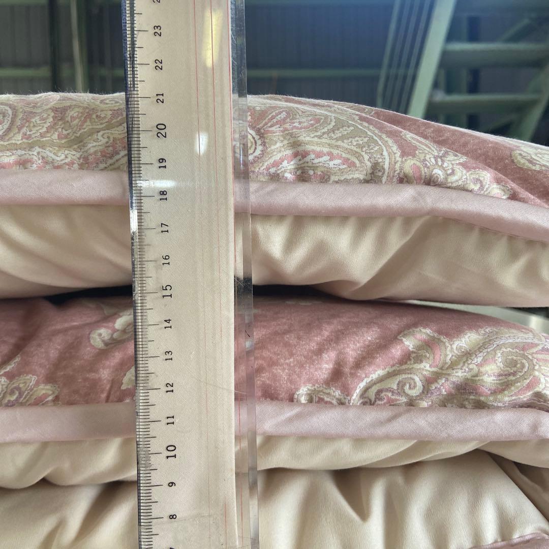 新品　未使用　生地　綿　100％使用　敷布団　シングル　２枚セット