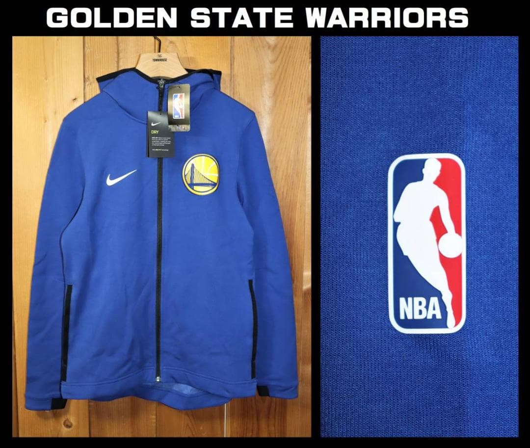 新品ナイキ NBA ゴールデンステート ウォリアーズ ジップ パーカー (S)Ⓗ