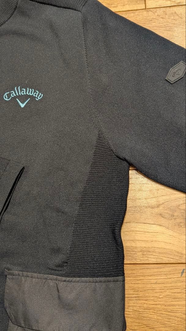 Callaway ブラック 長袖セーター ポケット付き