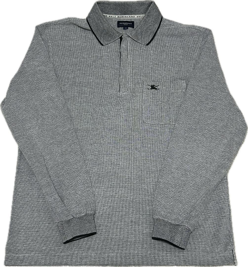 【BURBERRY GOLF 】グレー 長袖ポロシャツ M