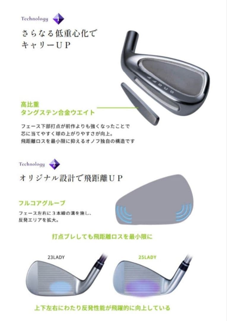 最新2025オノフアイアンレディースAシャフト7-9,PW 美品スカイブルー